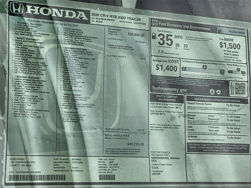 New 2026 Honda CR-V TrailSport image 34