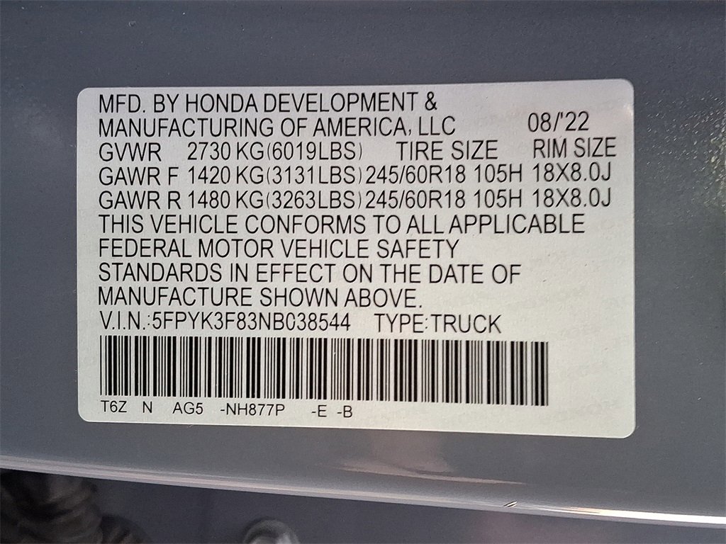 Used 2022 Honda Ridgeline Black Edition image 27