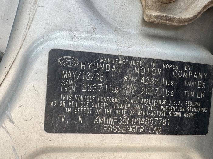 Used 2003 Hyundai Sonata GLS FWD image 40