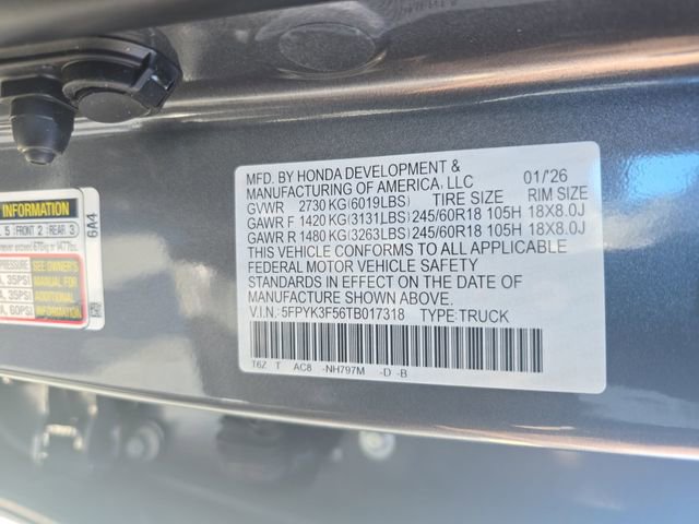 New 2026 Honda Ridgeline RTL image 36
