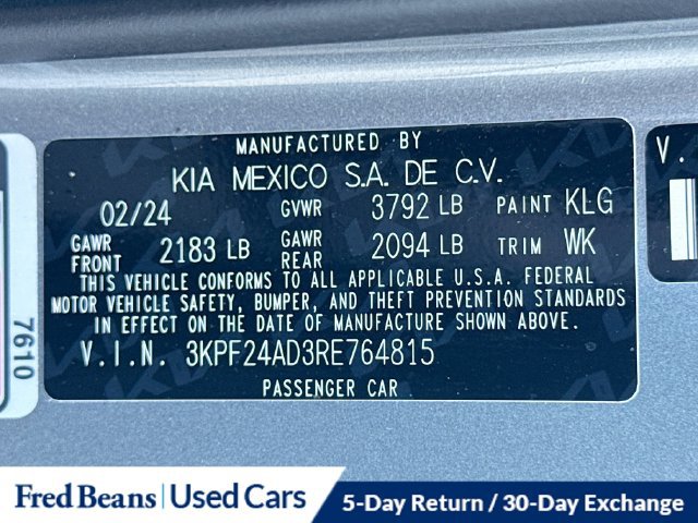 Used 2024 Kia Forte LXS FWD image 36