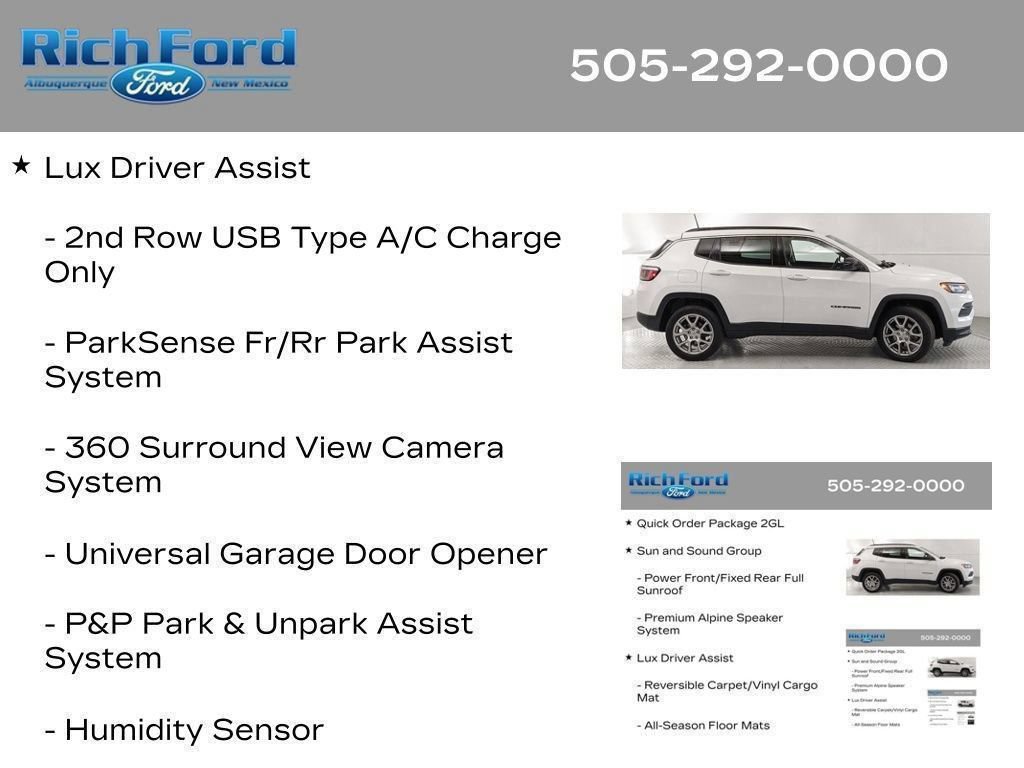 Used 2022 Jeep Compass Latitude w/ Sun and Sound Group AWD/4WD image 54
