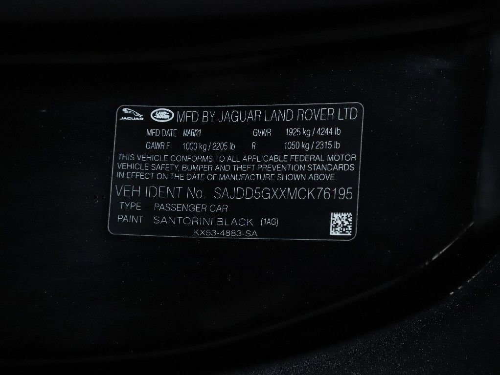 Certified 2021 Jaguar F-TYPE Convertible RWD image 31