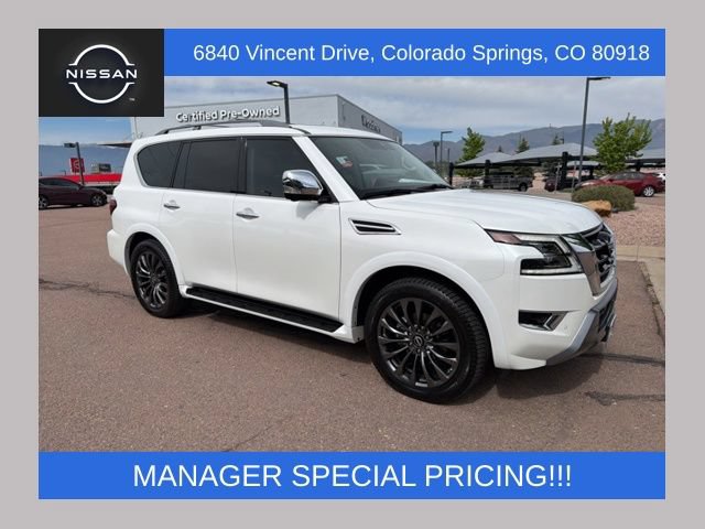 Certified 2023 Nissan Armada Platinum w/ Captain's Chairs Package
