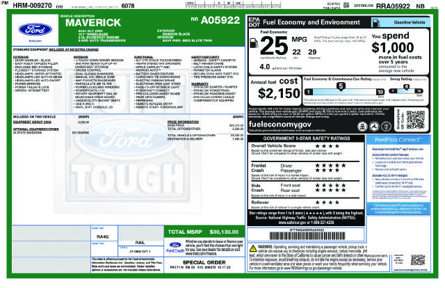 Used 2024 Ford Maverick XLT w/ Equipment Group 300A Standard AWD/4WD image 40