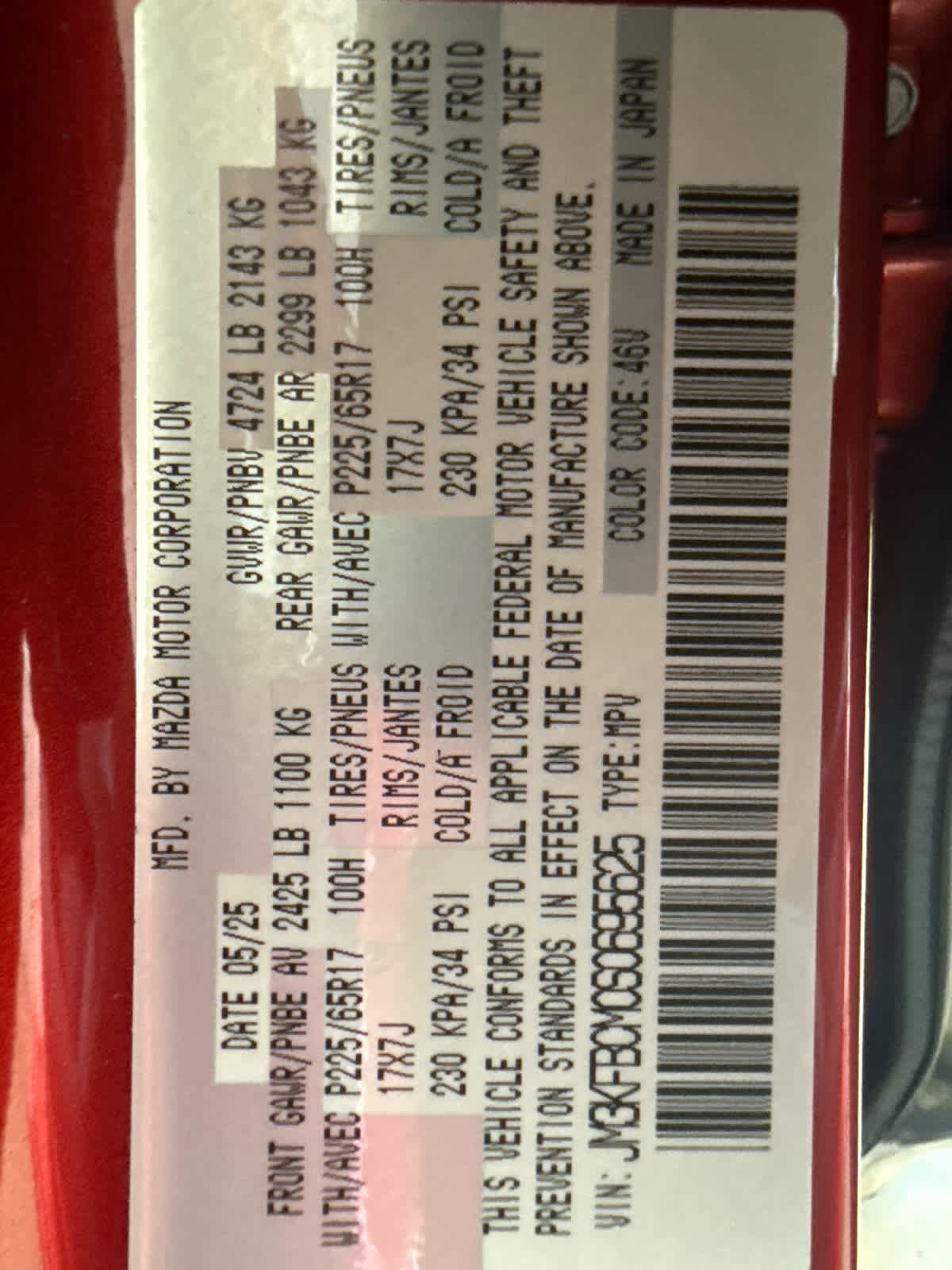 Certified 2025 MAZDA CX-5 AWD 2.5 S image 21