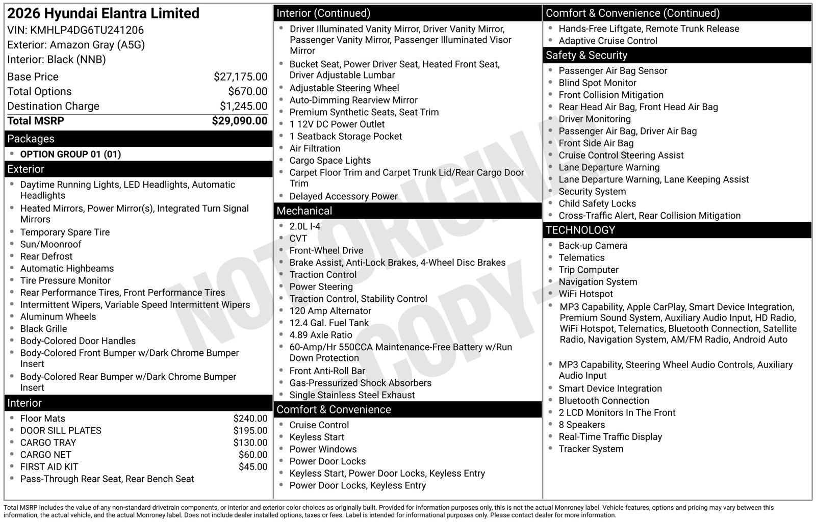 New 2026 Hyundai Elantra Limited FWD image 20