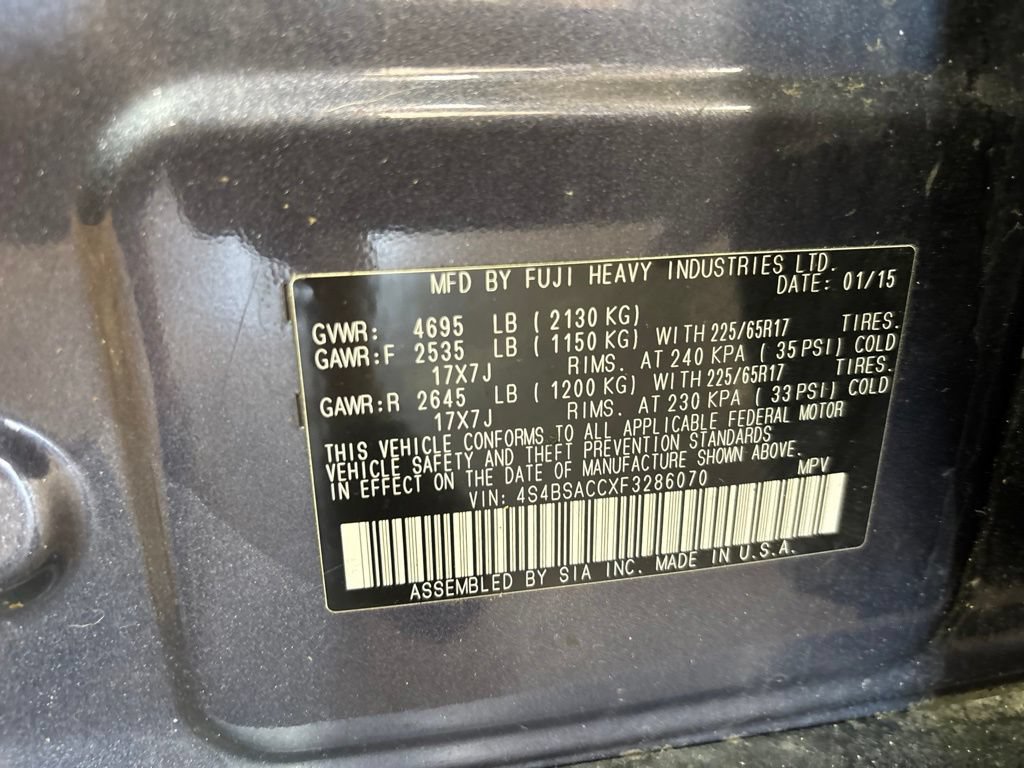 Used 2015 Subaru Outback 2.5i Premium AWD/4WD image 10