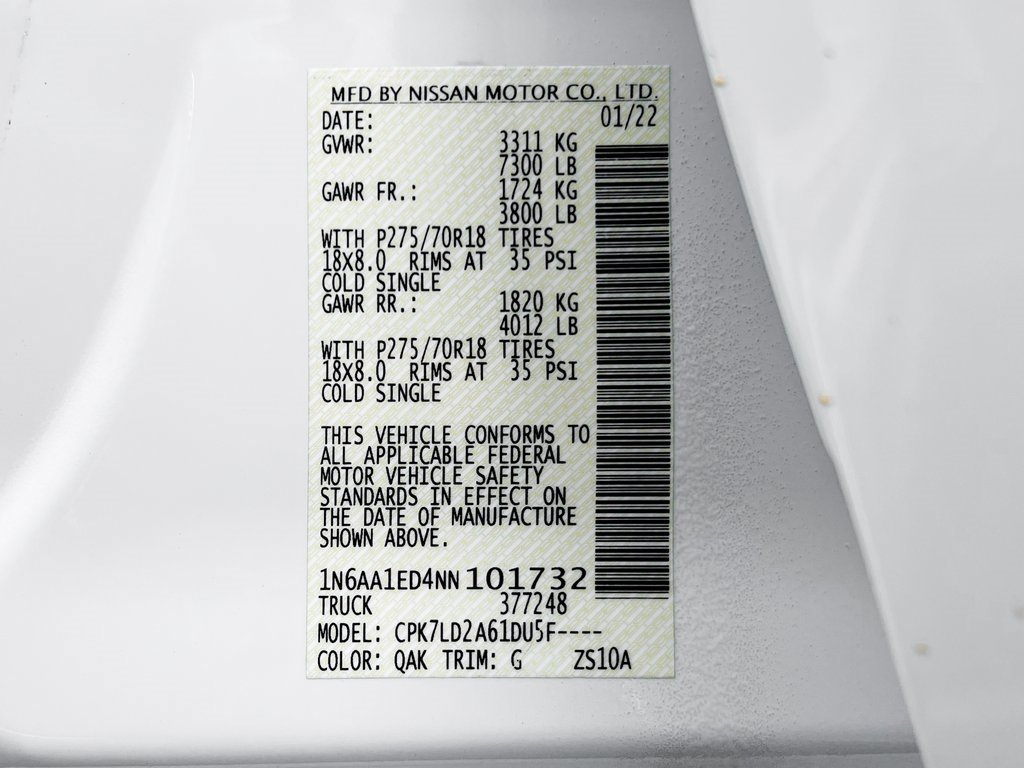 Used 2022 Nissan Titan PRO-4X w/ Pro-4x Convenience Package image 27