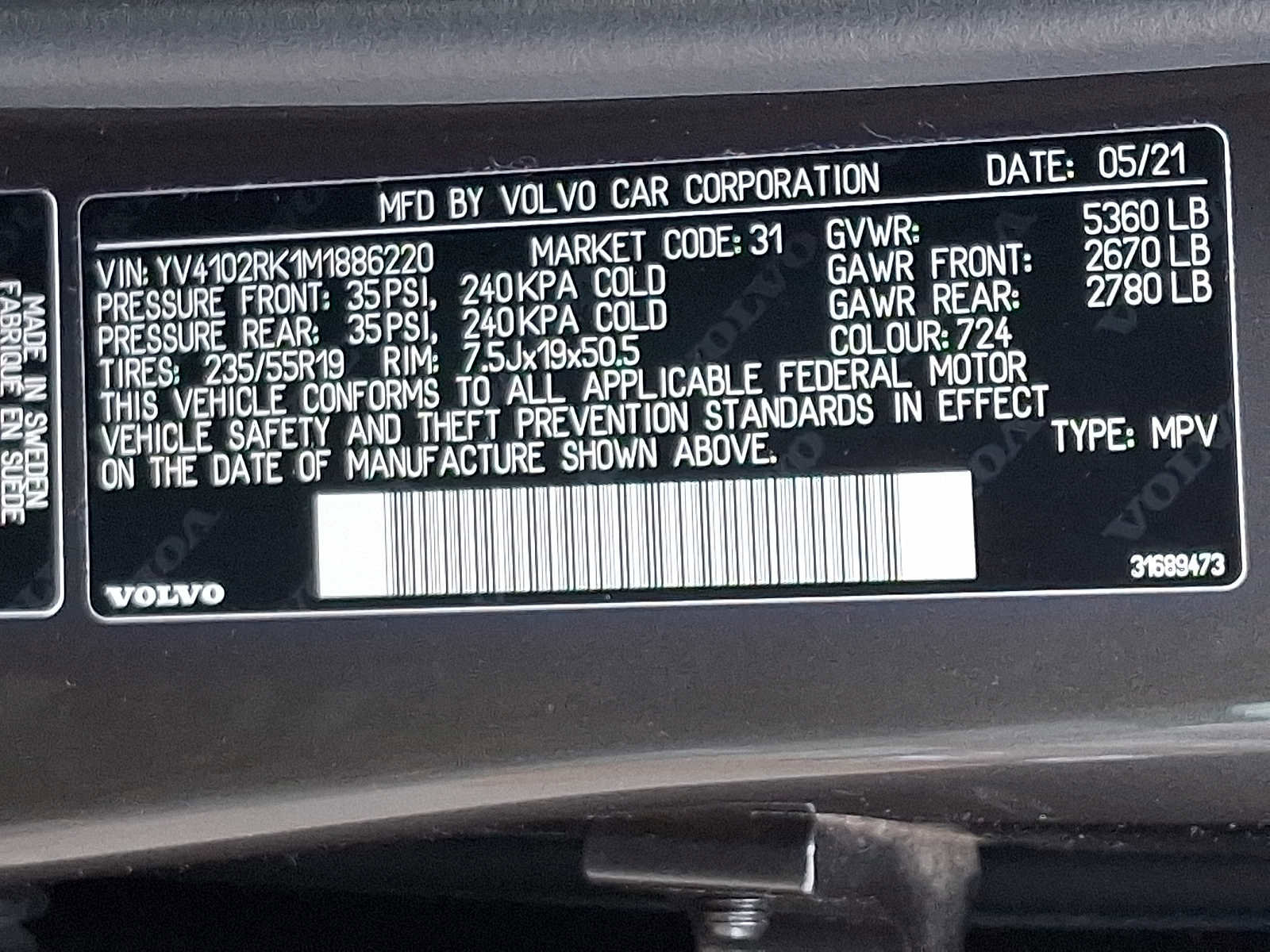 Used 2021 Volvo XC60 T5 Momentum w/ Premium Package image 27