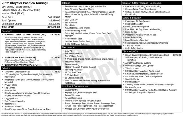 Used 2022 Chrysler Pacifica Touring-L FWD image 4