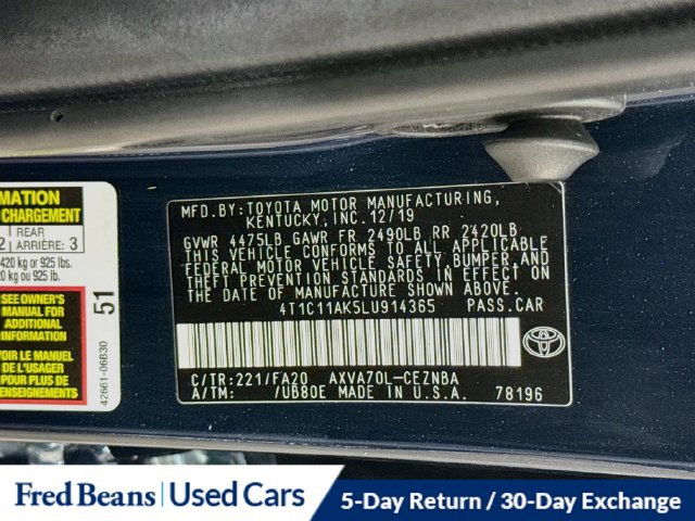 Used 2020 Toyota Camry LE FWD image 34