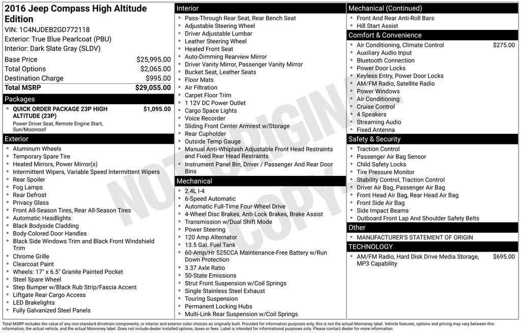 Used 2016 Jeep Compass High Altitude image 31