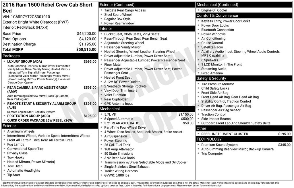 Used 2016 RAM 1500 Rebel w/ Luxury Group AWD/4WD image 14