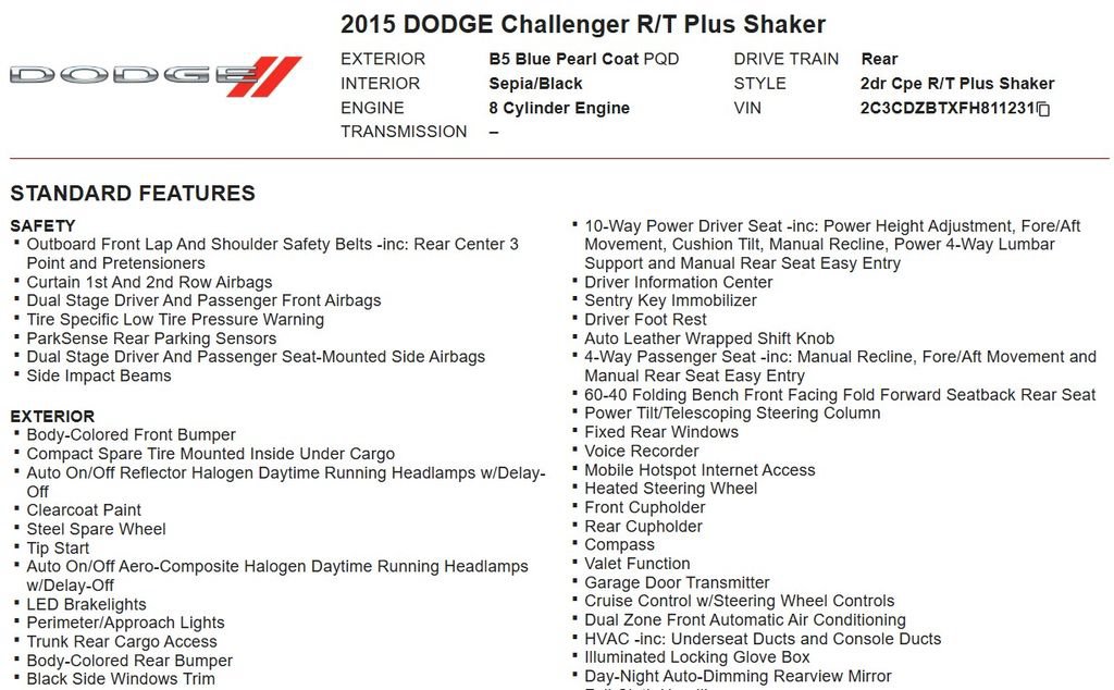 Used 2015 Dodge Challenger R/T Plus RWD image 17