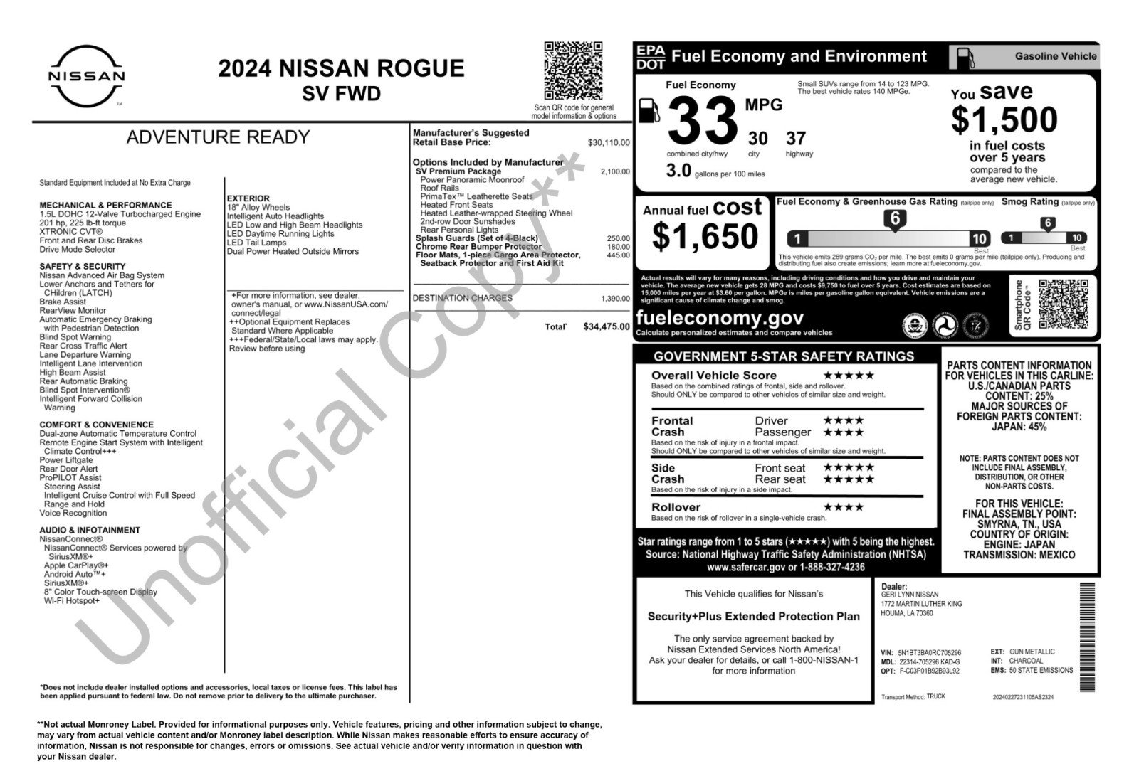 Used 2024 Nissan Rogue SV w/ SV Premium Package FWD image 50
