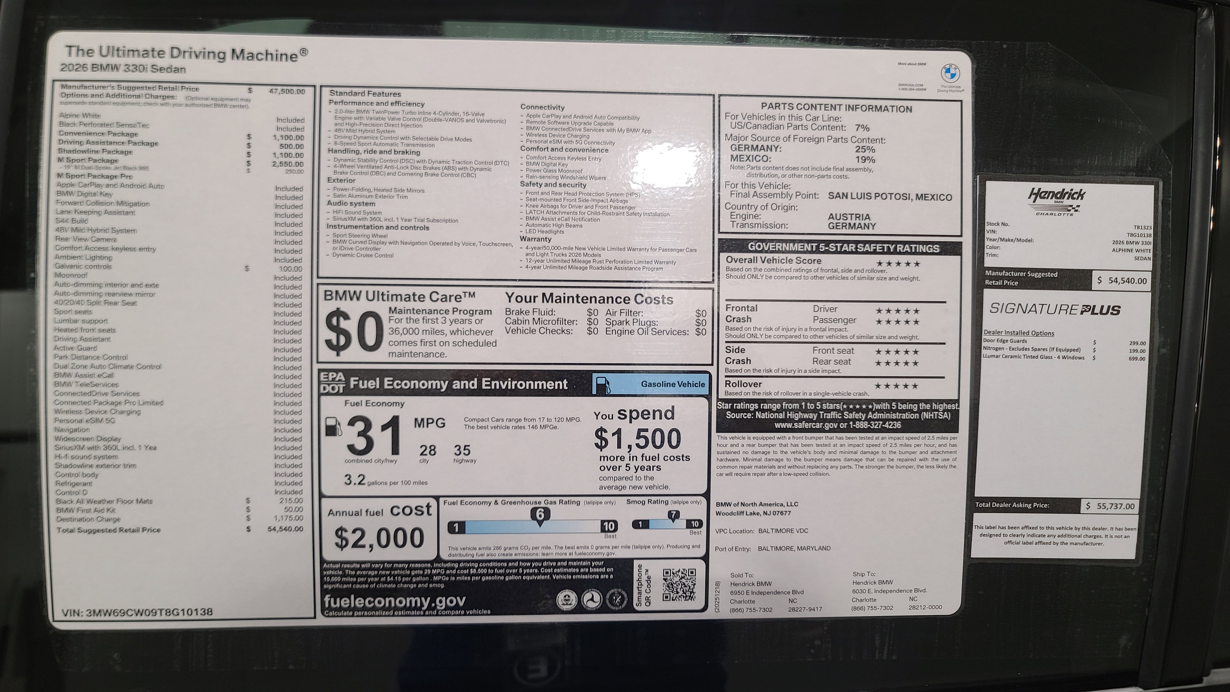 Used 2026 BMW 330i Sedan w/ M Sport Package RWD image 30