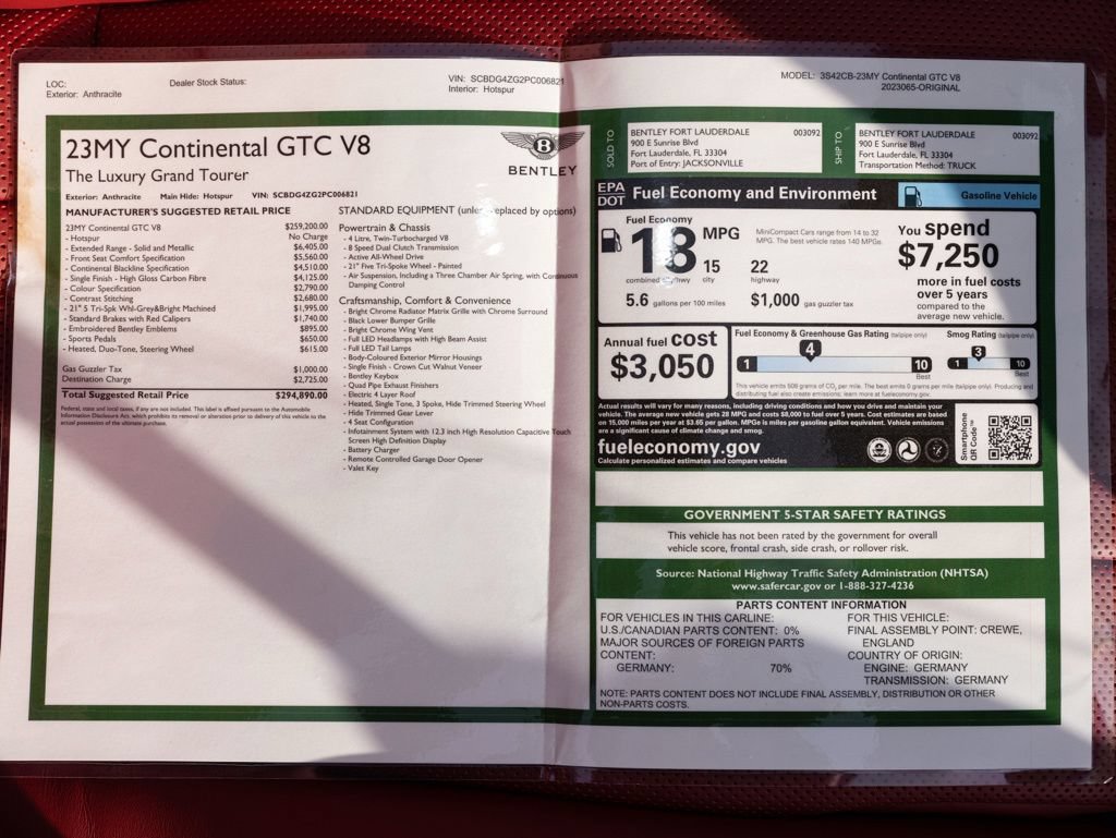 Certified 2023 Bentley Continental GT V8 AWD/4WD image 63