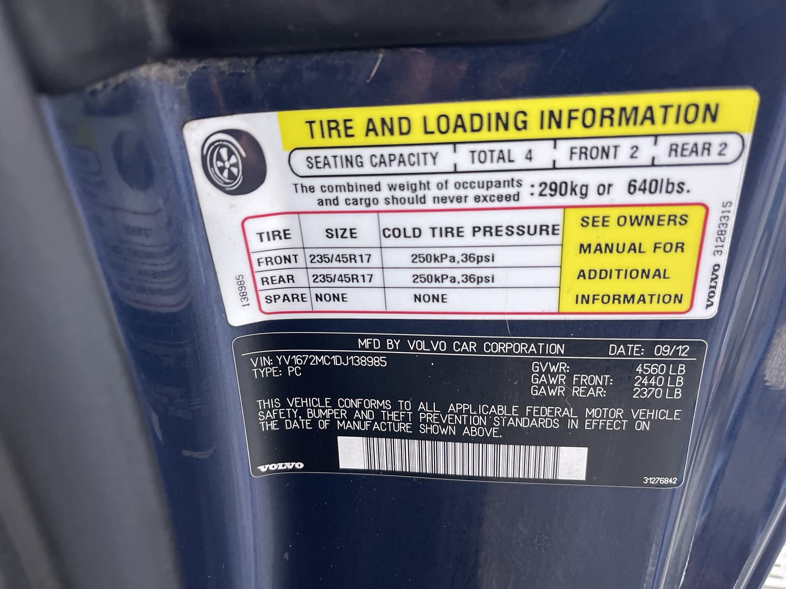 Used 2013 Volvo C70 T5 w/ Climate Pkg FWD image 12