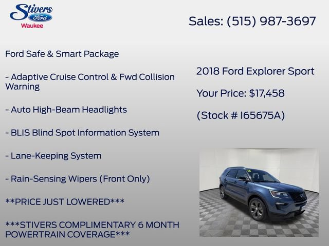 Used 2018 Ford Explorer Sport w/ Equipment Group 401A AWD/4WD image 22