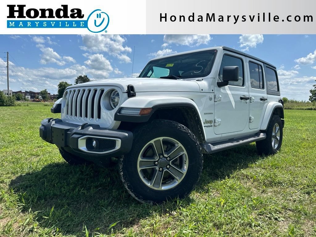 Used 2021 Jeep Wrangler Unlimited Sahara w/ LED Lighting Group AWD/4WD image 1