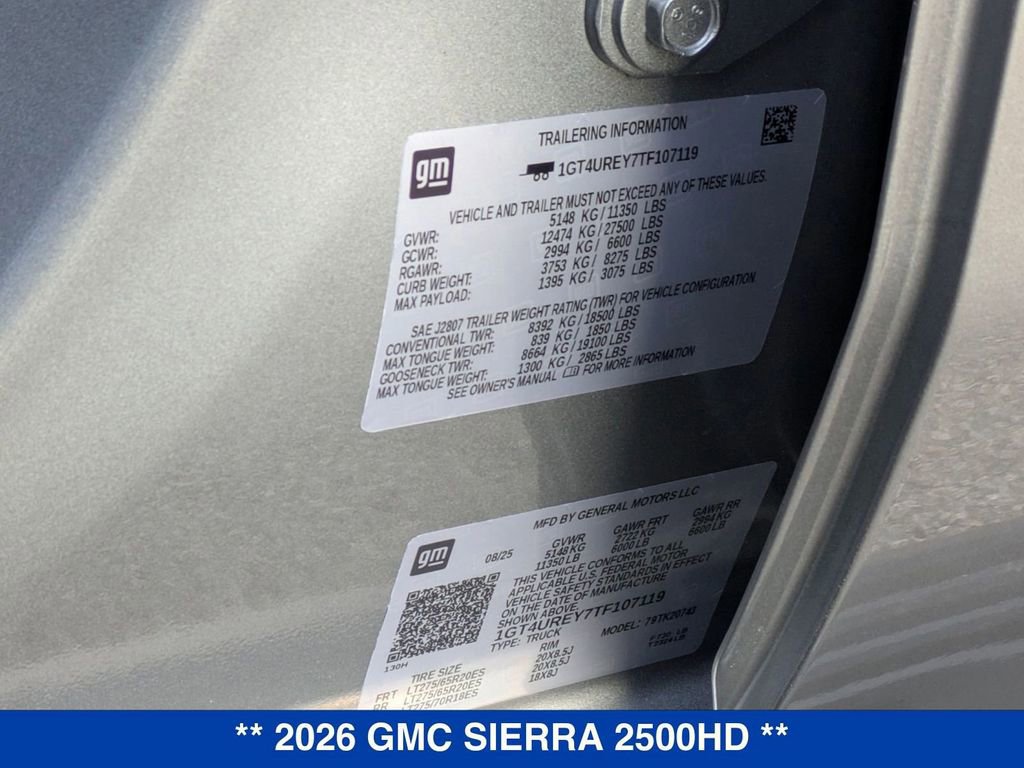 New 2026 GMC Sierra 2500 Denali w/ Technology Package AWD/4WD image 43