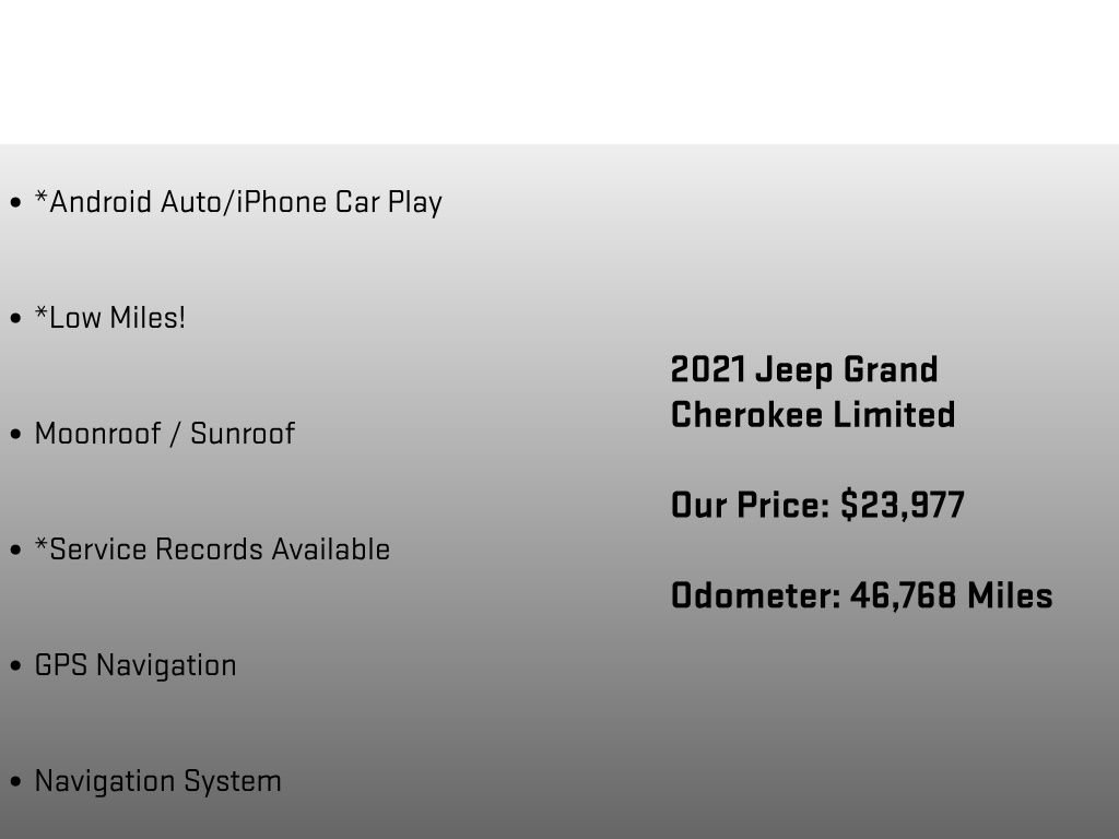 Used 2021 Jeep Grand Cherokee Limited RWD image 12