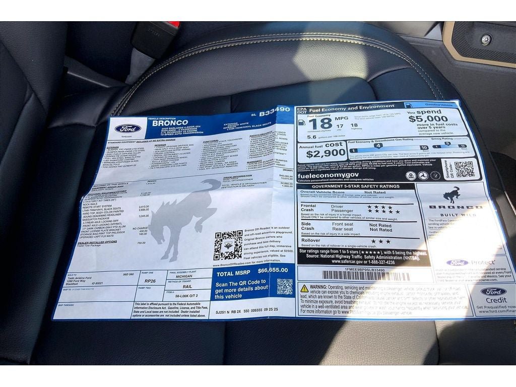 New 2025 Ford Bronco Badlands w/ Sasquatch Package AWD/4WD image 30