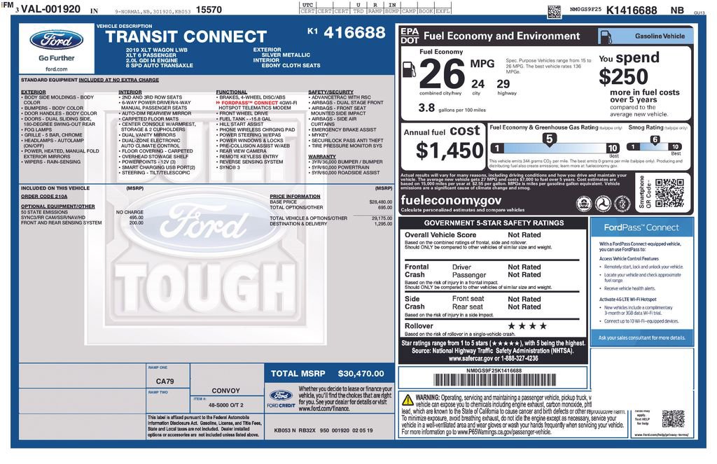 Used 2019 Ford Transit Connect XLT FWD image 39