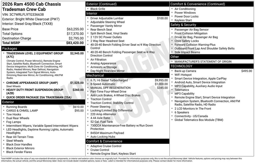 New 2026 RAM 4500 Tradesman AWD/4WD image 31