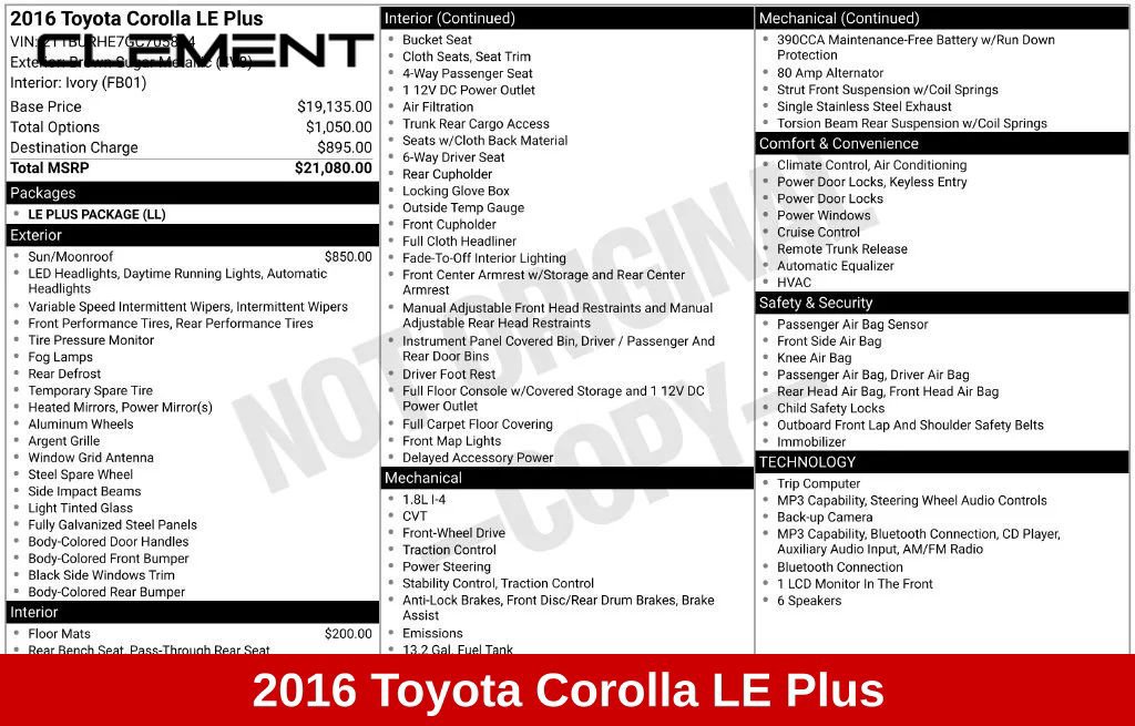 Used 2016 Toyota Corolla LE FWD image 6