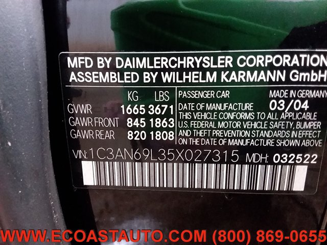 Used 2005 Chrysler Crossfire Limited RWD image 22