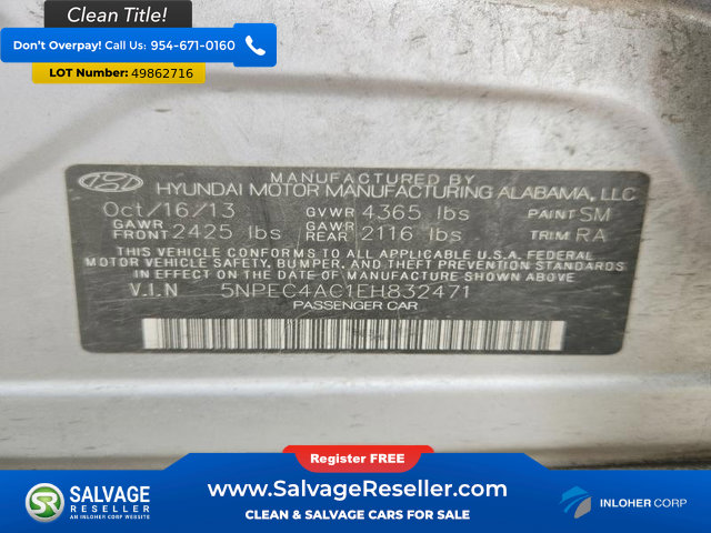 Used 2014 Hyundai Sonata SE FWD image 16