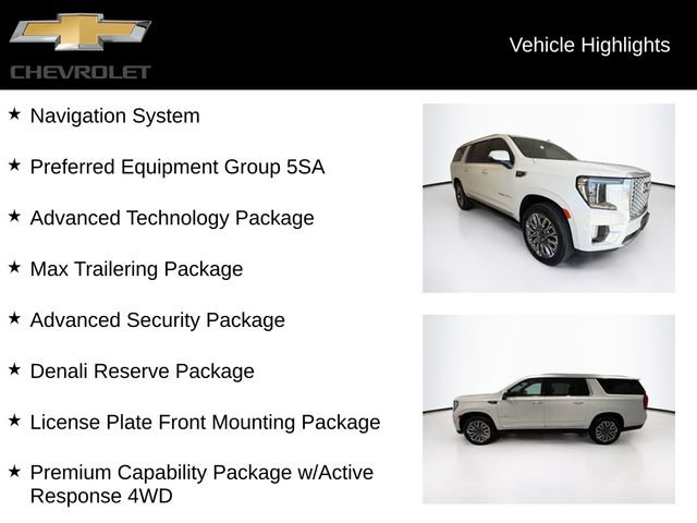 Used 2024 GMC Yukon XL Denali w/ Denali Reserve Package AWD/4WD image 5