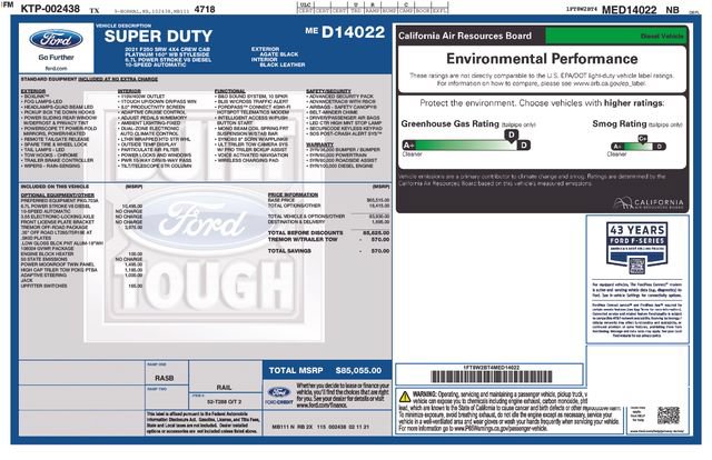 Used 2021 Ford F250 Platinum w/ Tremor Off-Road Package AWD/4WD image 33