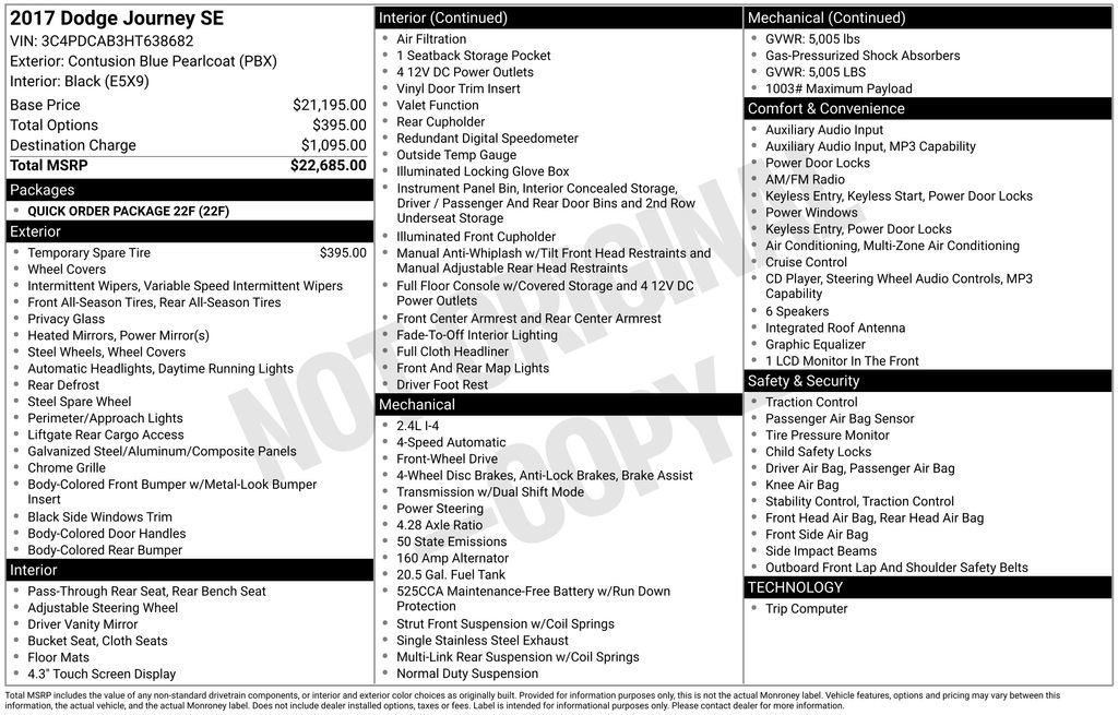 Used 2017 Dodge Journey SE image 3