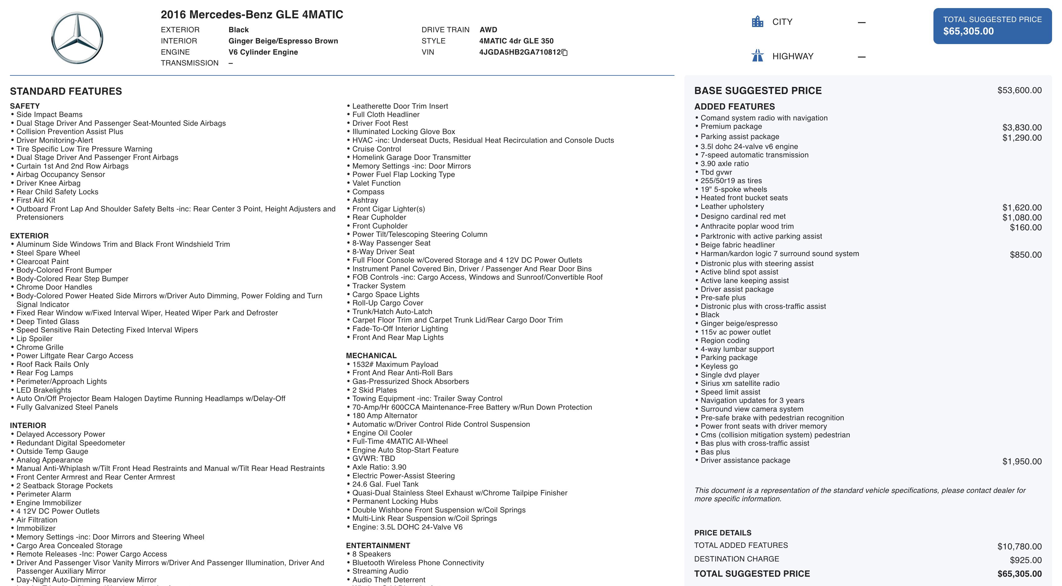 Used 2016 Mercedes-Benz GLE 350 4MATIC w/ Premium Package image 6