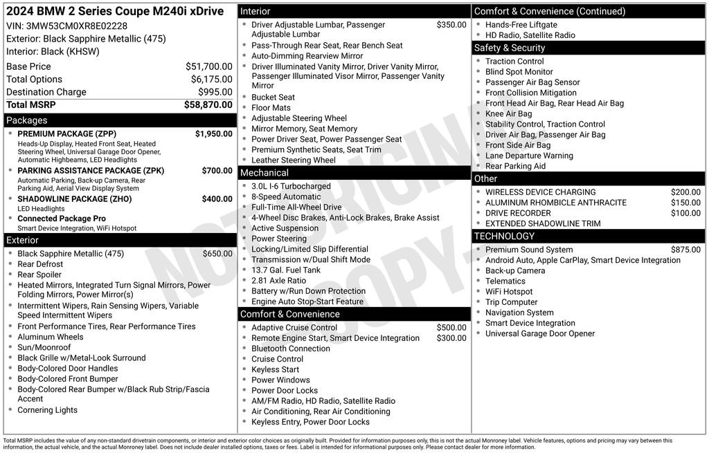 Used 2024 BMW M240i xDrive Coupe w/ Premium Package image 42