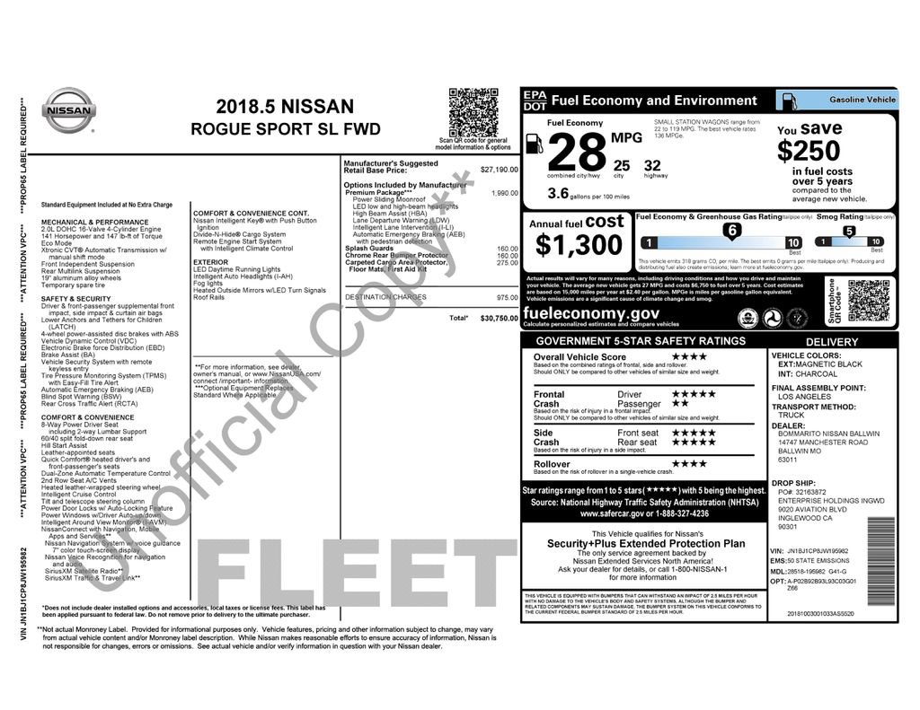 Used 2018 Nissan Rogue Sport SL w/ SL Premium Package FWD image 22