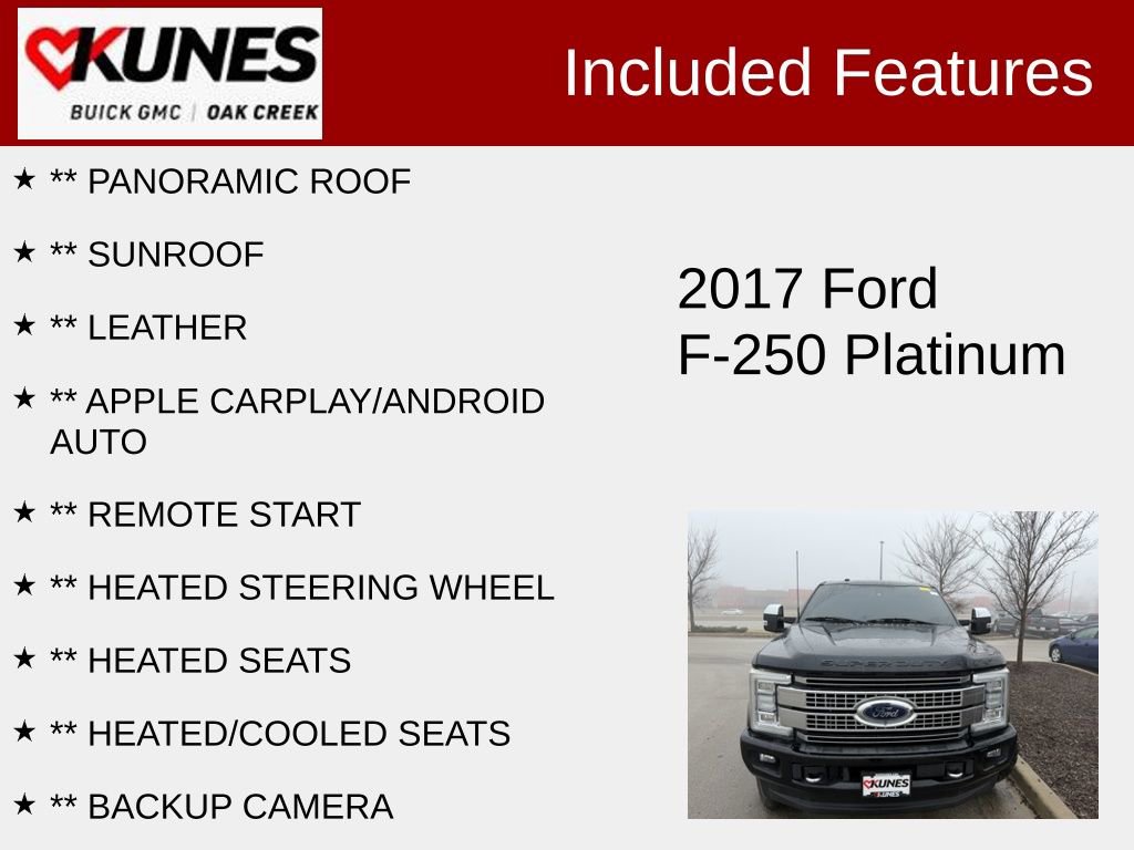 Used 2017 Ford F250 Platinum w/ Platinum Ultimate Package image 2