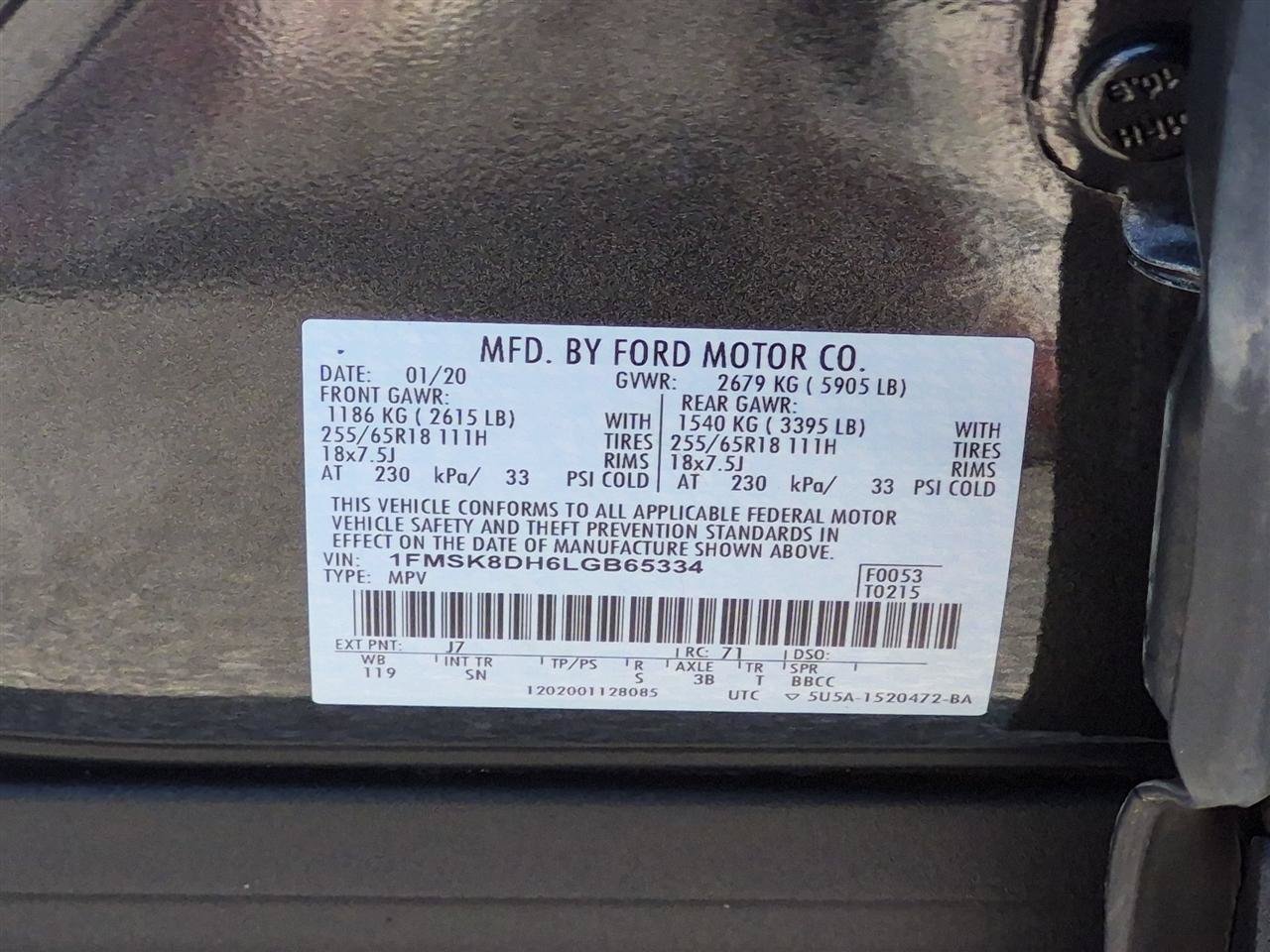 Used 2020 Ford Explorer XLT w/ Equipment Group 202A AWD/4WD image 38