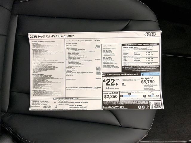 New 2026 Audi Q7 2.0T Premium Plus image 15