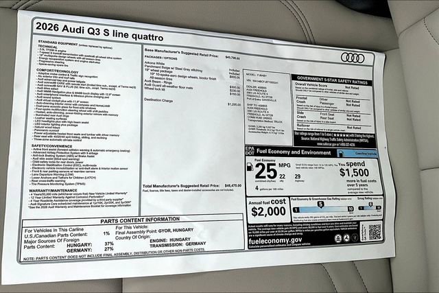 New 2026 Audi Q3 quattro 2.0T image 14