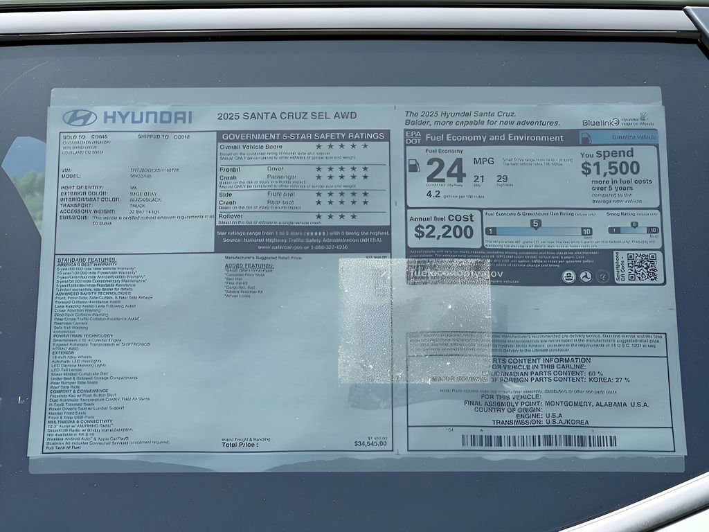 Used 2025 Hyundai Santa Cruz SEL image 21