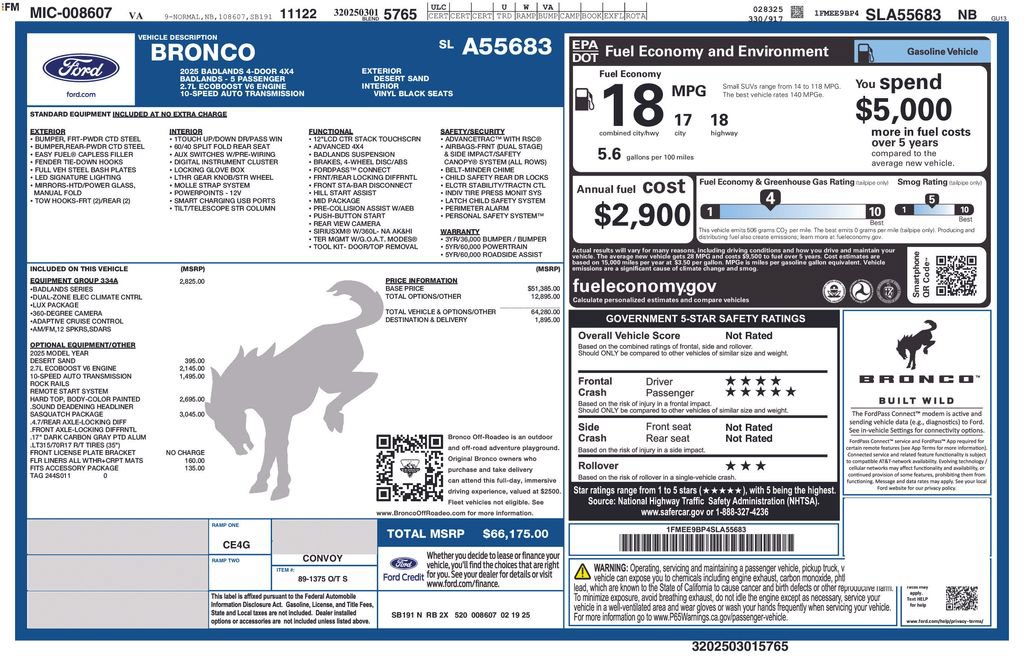 Used 2025 Ford Bronco Badlands AWD/4WD image 45