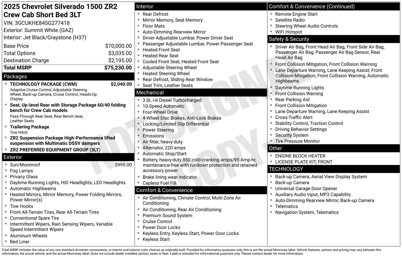 Certified 2025 Chevrolet Silverado 1500 ZR2 w/ Technology Package AWD/4WD image 16