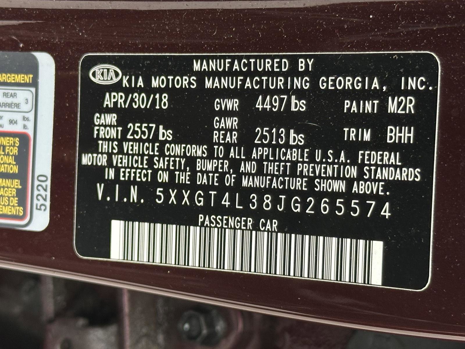 Used 2018 Kia Optima LX w/ 17" Alloy Wheels Package image 15