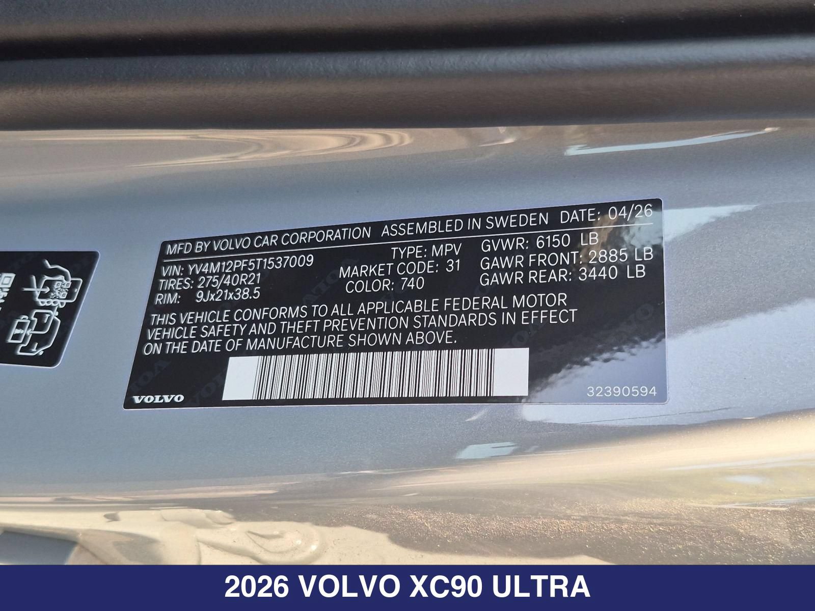 New 2026 Volvo XC90 B5 Ultra AWD/4WD image 28