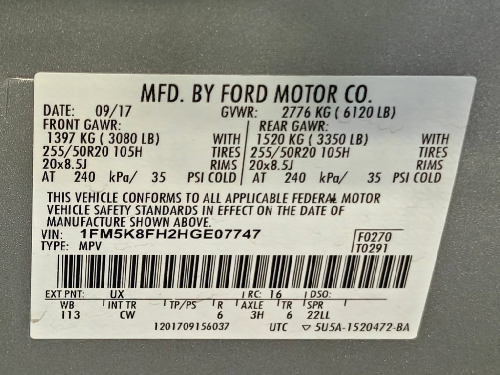 Used 2017 Ford Explorer Limited w/ Equipment Group 301A AWD/4WD image 75
