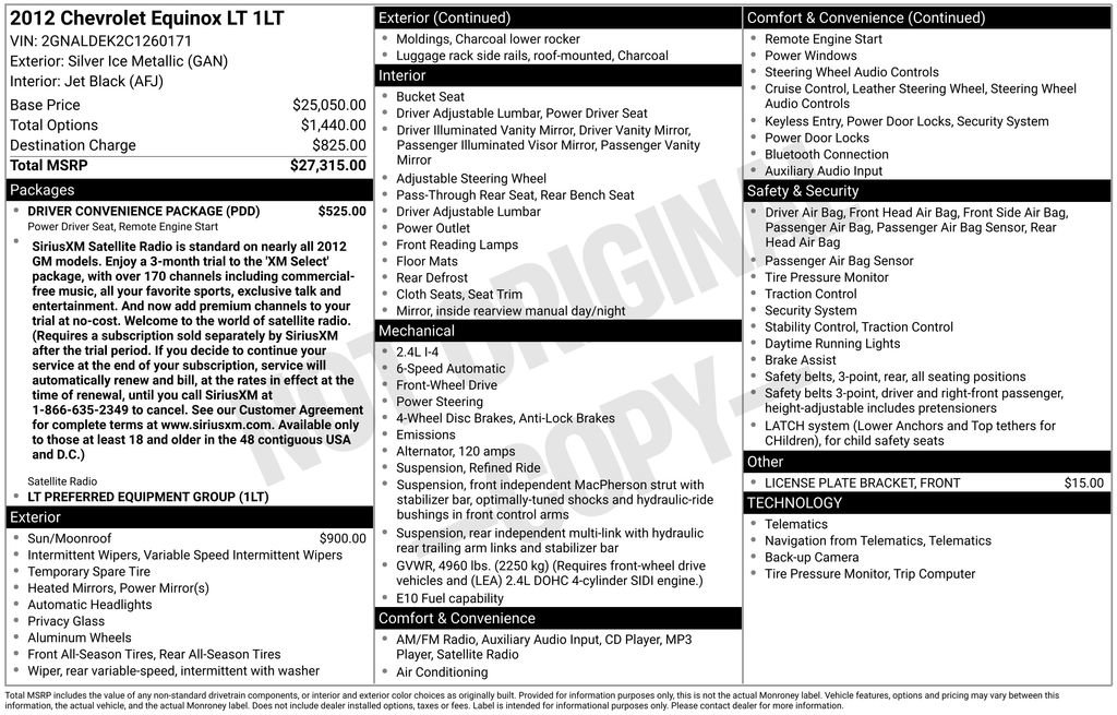 Used 2012 Chevrolet Equinox LT w/ Driver Convenience Package image 36